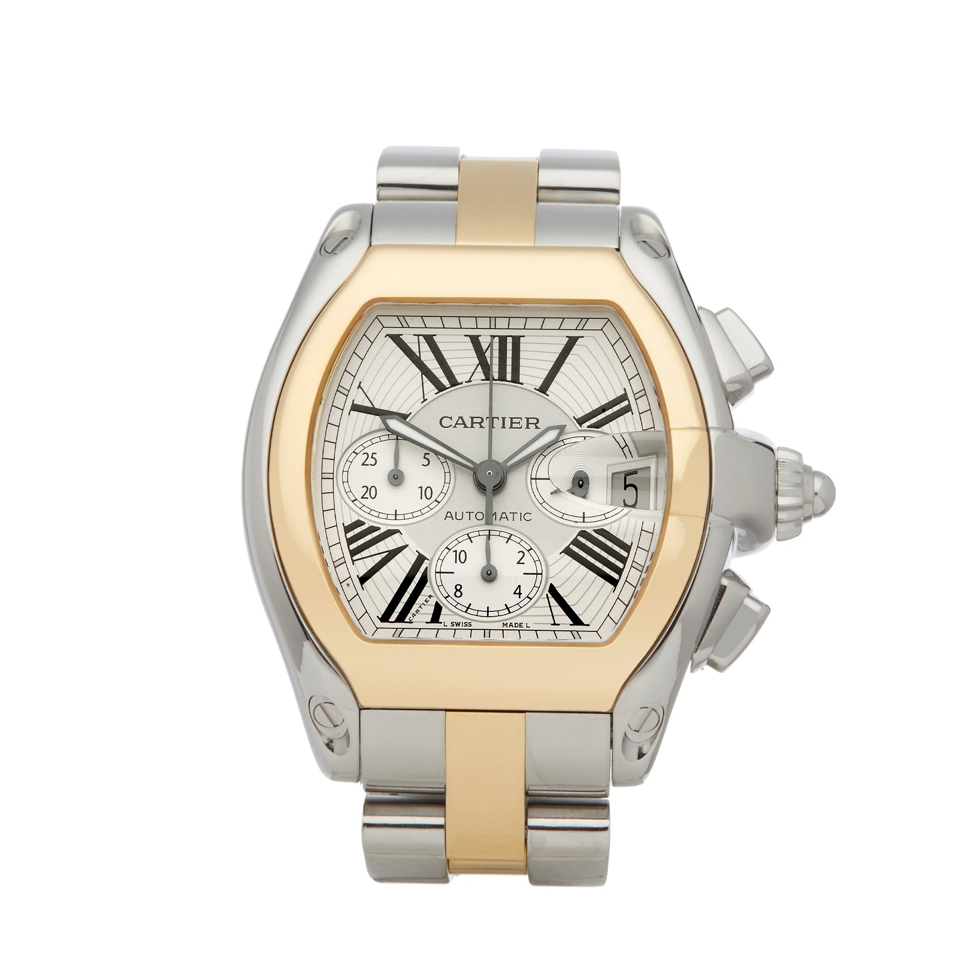 Cartier Roadster XL W62027Z1 or 2618 Men Stainless Steel & Yellow Gold Chronograph Watch - Image 3 of 7