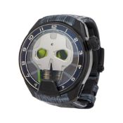 HYT H1 151-TD-41-GF-AB Men Titanium Skull Green Eye Watch