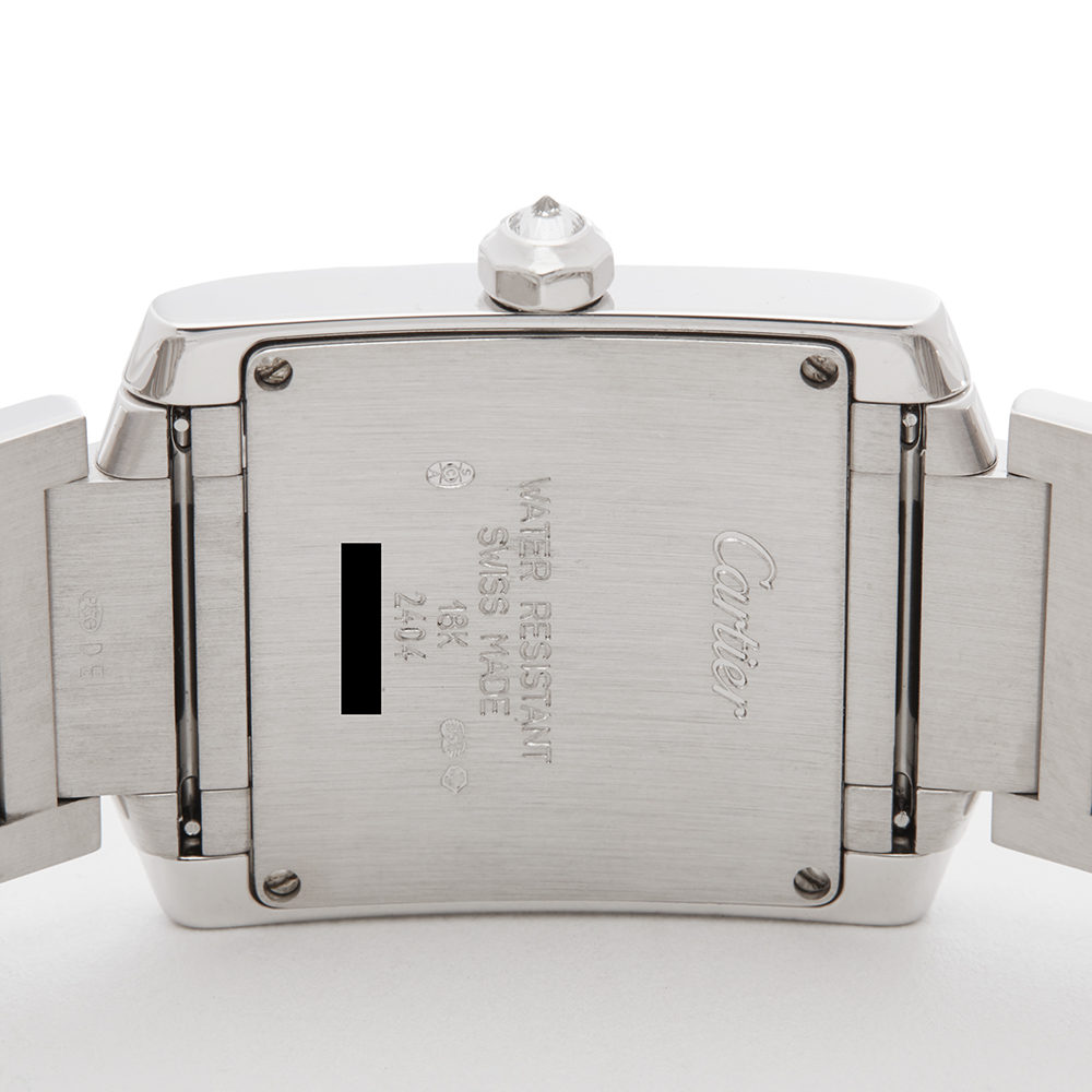 Cartier Tank Francaise WE1009S3 or 2404MG Ladies White Gold Diamond Watch - Image 6 of 10