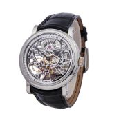 Franck Muller Round 7042 B S65 97AC Men Stainless Steel 7 Day Skeleton Watch