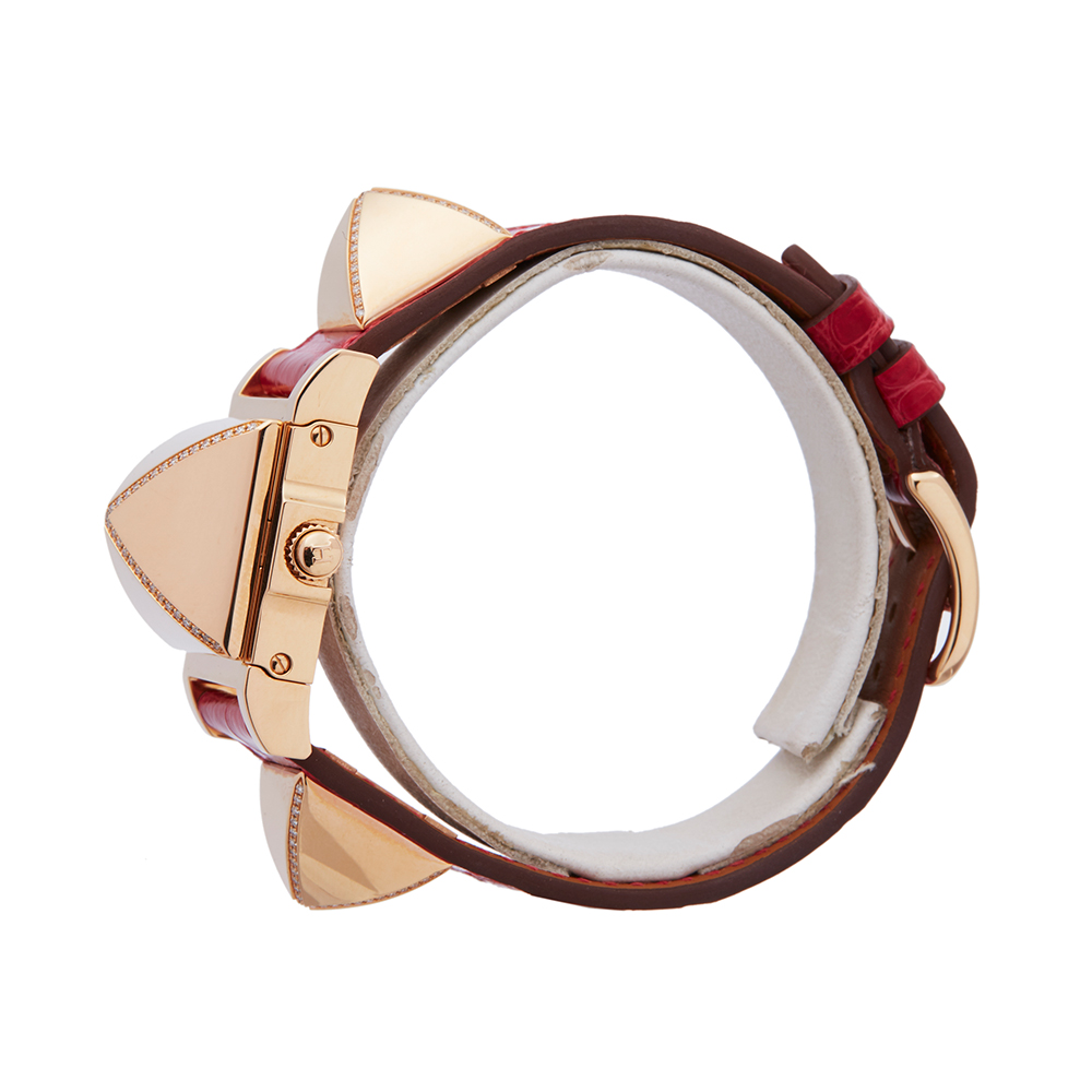Hermes Medor W041283WW00 Ladies Rose Gold Diamond Watch - Image 7 of 9