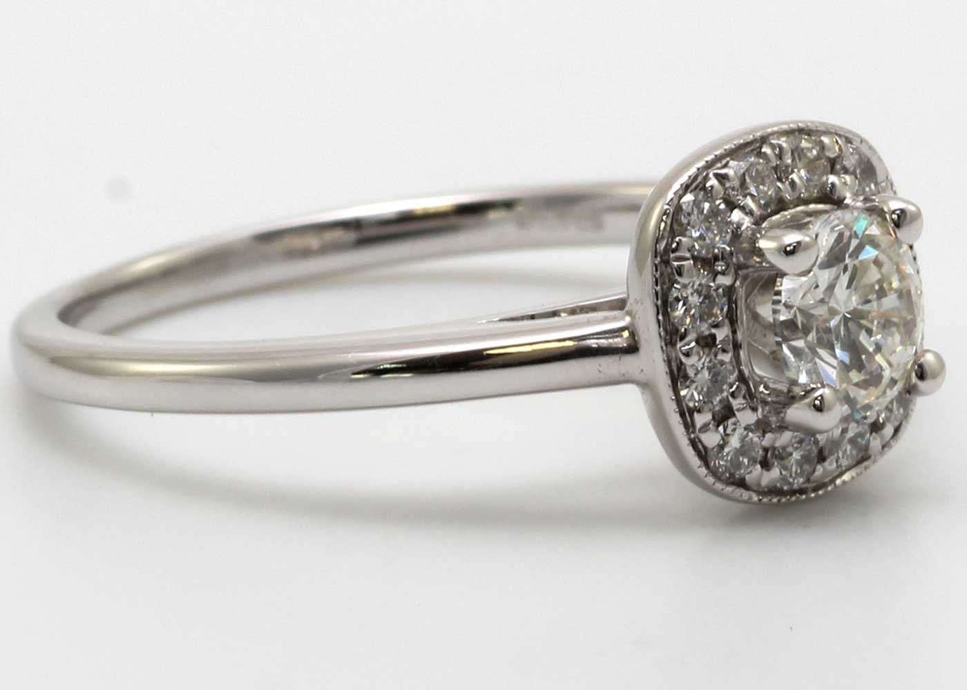 18ct White Gold Diamond Ring With Halo Setting 0.69 Carats - Image 3 of 4