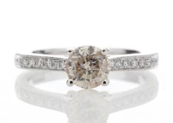 18ct White Gold Claw Set Diamond Ring 1.09 Carats