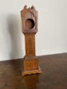 C19th miniature long case clock watch stand