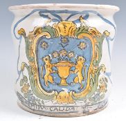 C18th polychrome delft drug jar