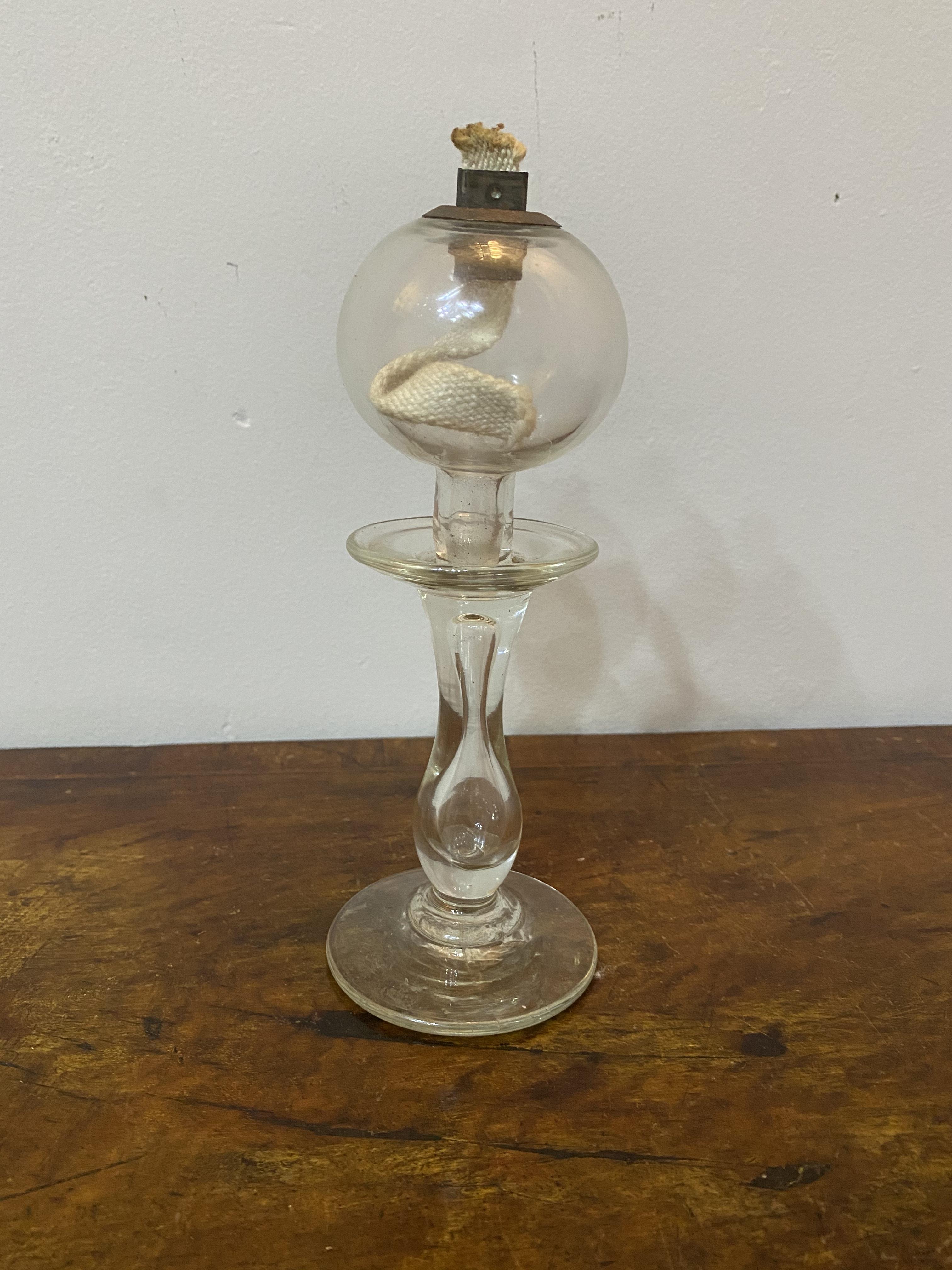 C19th lacemakers lamp