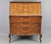 An Irish inlaid writing bureau