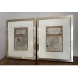 A pair of 1780s maps of Somerset and Gloucestershire