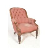 19th century walnut spoon back armchair