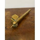 C19th chased brass scribes pen and ink holder
