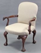 George II style large elbow chair