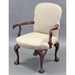 George II style large elbow chair