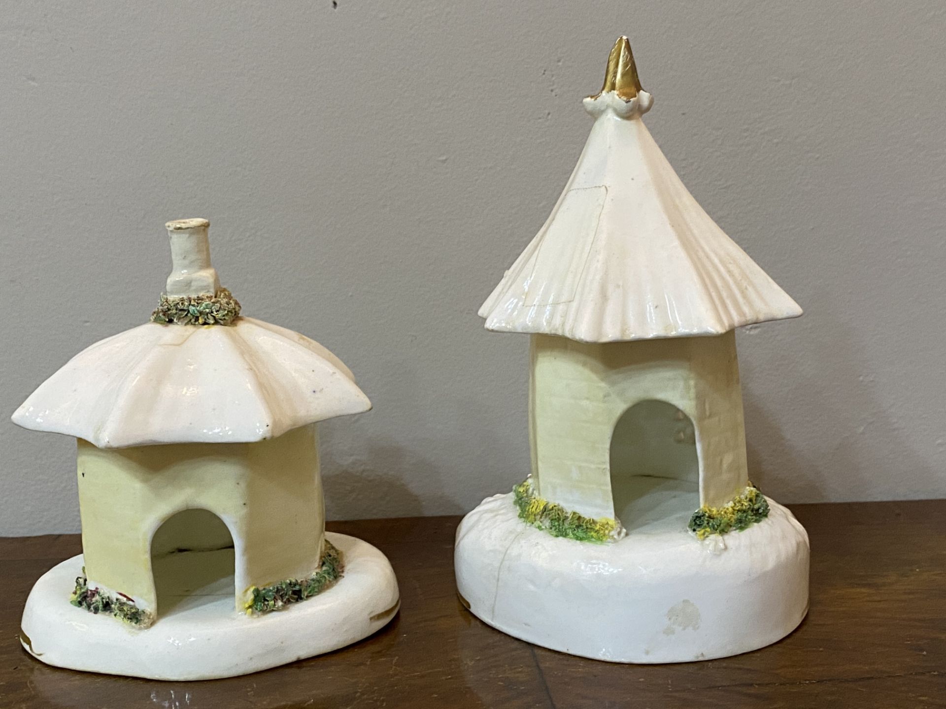 Two C19th pastille burners shaped as cottages - Image 5 of 5