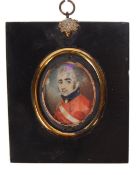 Antique portrait miniature of an officer