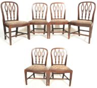 Set of six georgeIII mahogany chairs with tapestry seats