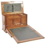 A 19th century combination walnut stationary box and writing slope by James Dewsnap of Sheffield.