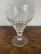 C19th cut glass rummer