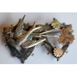 WW2 Era Silver And Gold Sweetheart Brooch