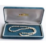 Set Of Pearls With Gold Coloured Beads And Clasp
