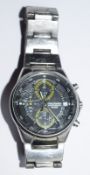 Seiko Black And Yellow Flightmaster Chronograph 100m