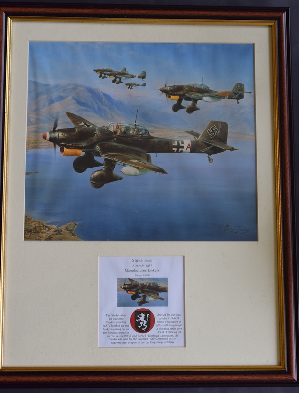 Pair Of Framed German WW2 Fighter Prints - Image 3 of 4