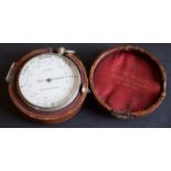 Leather Cased Pocket Aneroid Barometer