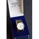 Rotary Day Date Quartz Watch In Box