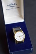 Rotary Day Date Quartz Watch In Box