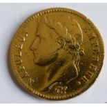 1812 22ct Gold 20 Francs Coin