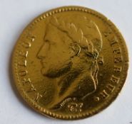 1812 22ct Gold 20 Francs Coin