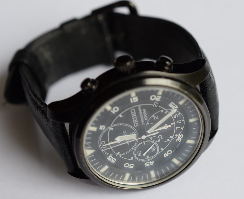 Black Seiko Chronograph 100m - Image 3 of 6