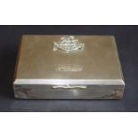 Glamorgan Badged EPNS Cigarette Box