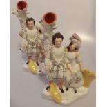 Two Staffordshire Flatbacks Of Robbie Burns And Mary