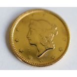 1854 22ct One Dollar Coin