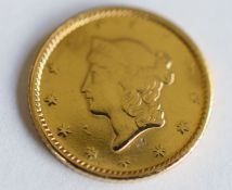 1854 22ct One Dollar Coin