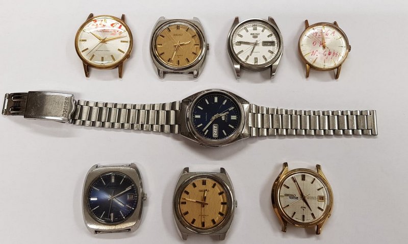 8 Seiko Watches As Found Workshop Clearout