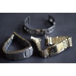 Three Gent's Watch Bracelets, Seiko, Omega