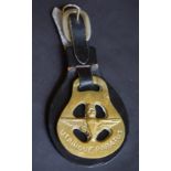 Leather Mounted Horse Brass Utrique Paratus