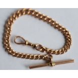 9ct Rose Gold Single Albert Watch Chain