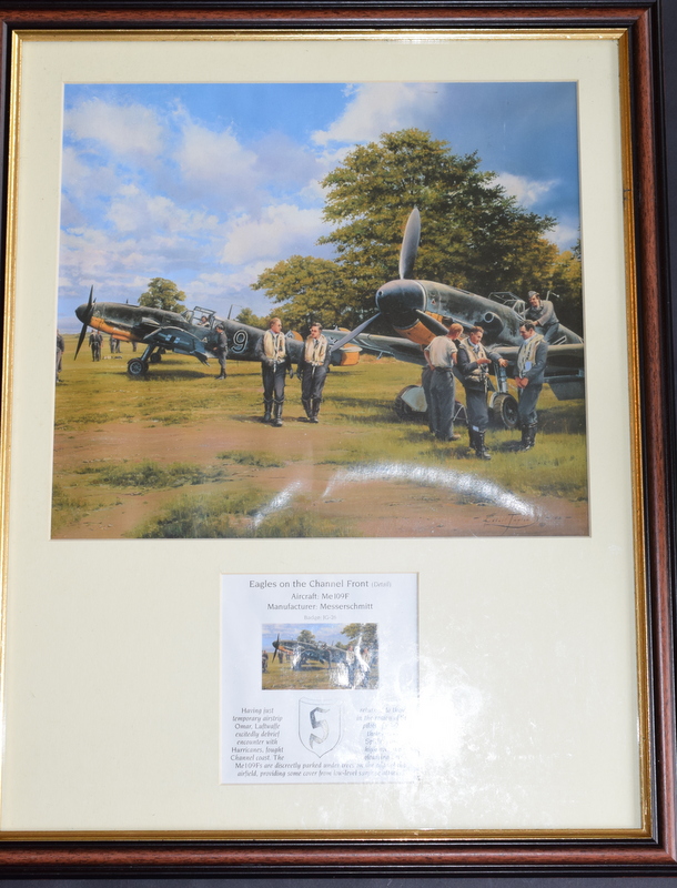Pair Of Framed German WW2 Fighter Prints