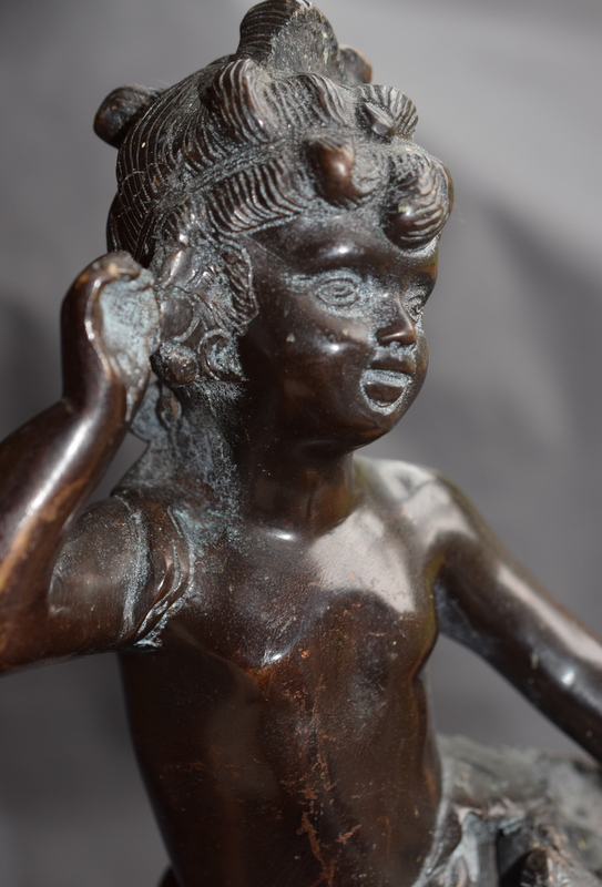 Large Bronze Putti Style Figure With Harvest - Image 3 of 7