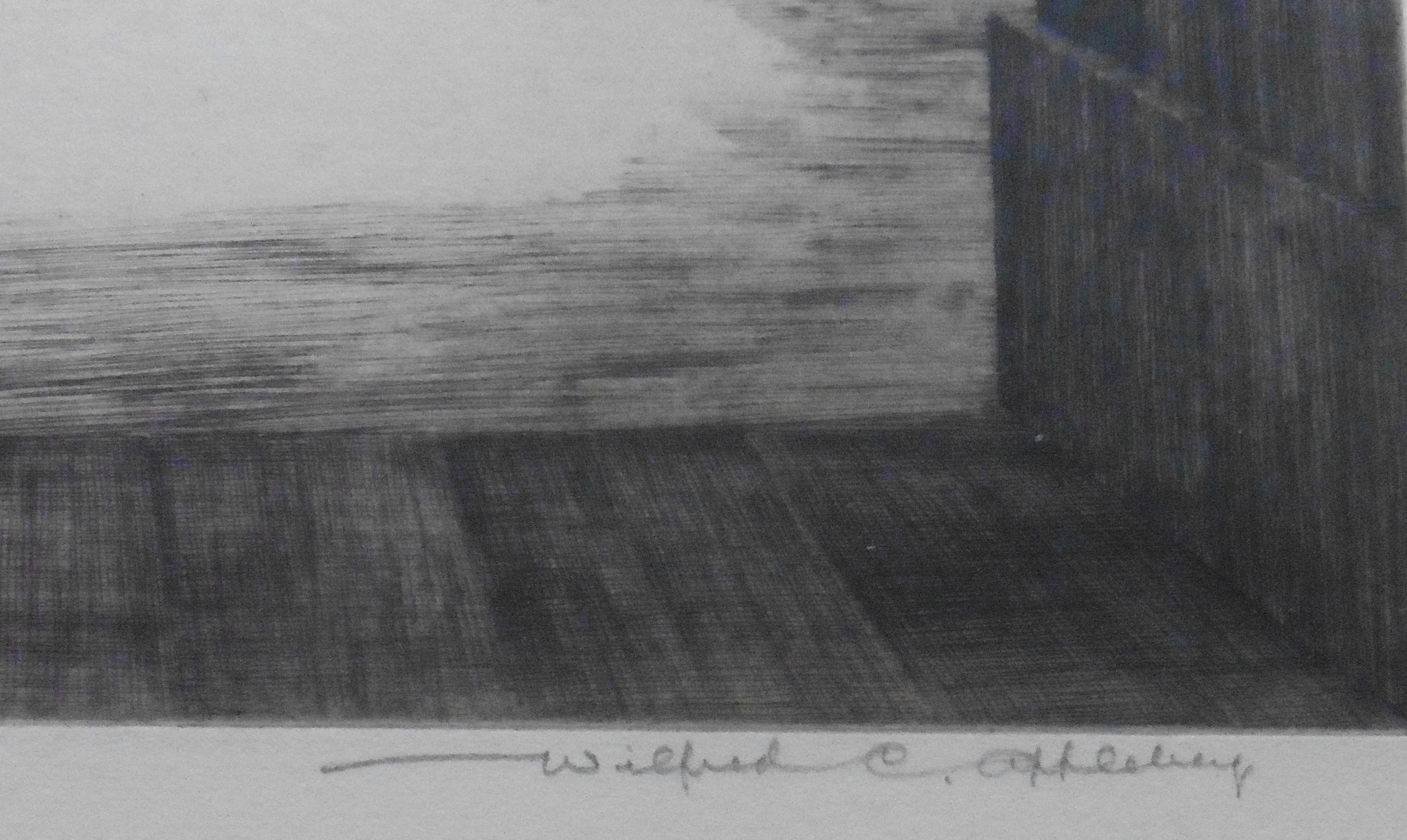 Edinburgh University Quadrangle signed etching by Wilfred Crawford Appleby - Image 4 of 5