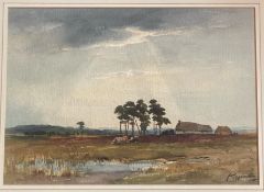 Wycliffe Eggington 1875-1951 Original signed watercolour "Nairnside Croft"