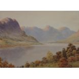 Scottish Highland loch View, Signed watercolour by T Jackson