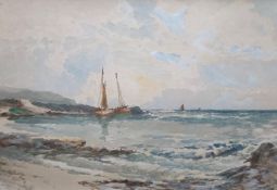 Original signed Watercolour painting, Carradale Coast by James Morris 1857-1942