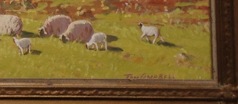 Tom Campbell 1865-1943 signed oil on canvas, Springtime Scotland - Image 3 of 3