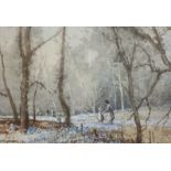 Tom Campbell 1865-1943 Exhibited R.S.A, R.A.A. watercolour “Bluebell wood”
