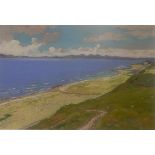 William Douglas Macleod large signed pastel Ayrshire Coastal view