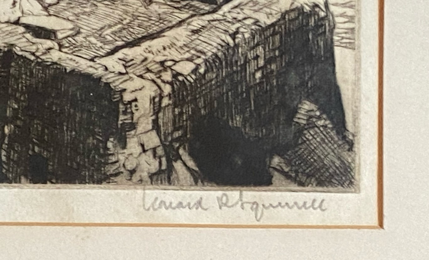 Leonard Russell Squirrel (RWS, RE, RI, PS, SGA 1893-1979) signed etching Urquhart Castle - Image 3 of 3