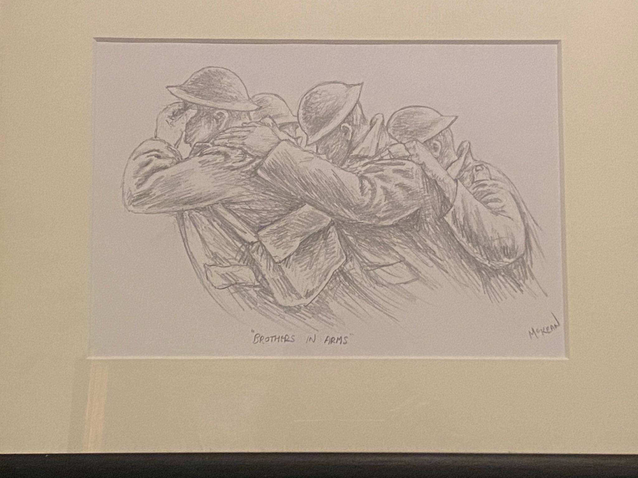 "Brothers in arms" Framed Signed Pencil drawing by Graham McKean - Image 5 of 5